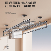 符象升降晾衣架阳台手摇器晾衣杆室内家用自动顶装手动晒衣架凉衣