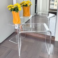 符象轻奢亚克力边几沙发小边桌简约客厅网红茶几主卧室飘窗小桌子透明