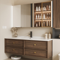 符象中古风浴室柜组合陶瓷一体盆卫生间洗漱台洗手洗脸盆柜卫浴柜套装