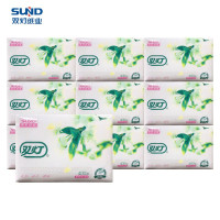 正品双灯樱花柔韧压花400张10包家用卫生纸厕纸方块平板草厕纸