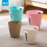 茶花干湿分类垃圾桶家用厨房无盖桌面大号分离纸篓创意拉圾桶8.3L
