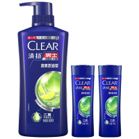 清扬(CLEAR)男士去屑洗发水清爽控油型500g+100g*2[联合利华]横