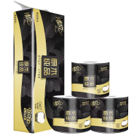 清风黑金4层110克12卷筒卫生纸厕纸家用实惠装