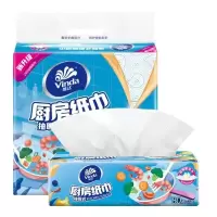 维达厨房抽纸XL码80抽3包吸油吸水厨房灶台纸巾家用懒人一次性抹布