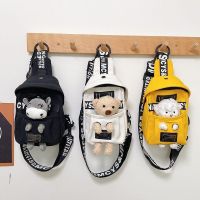 斜挎包胸包女可爱手机小熊帆布动漫单肩包学生时尚包日系新款网红