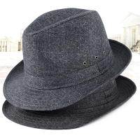 爵士帽女春夏英伦中老年人欧式礼帽灰色的帽子时尚款男士礼帽男