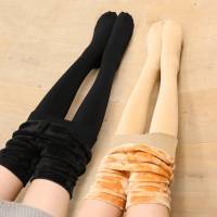 秋冬加绒加厚打底裤女外穿光腿显瘦不起球一体裤高腰弹力连裤袜