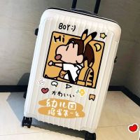 行李箱女学生韩版密码拉杆箱旅行箱箱子高颜值潮流大容量卡通|M-小新-白色 22寸(出差用)