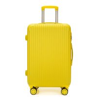 可充电万向轮拉杆箱行李箱女学生韩版旅行箱男密码箱登机箱大容量|经典糖果黄 20寸