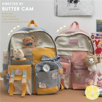 ins初中生书包女简约双肩包韩国日系原宿少女百搭学院风软妹背包