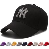 百搭潮帽棒球帽鸭舌帽2020NY烫钻欧洲站新款网红男女同款户外运动