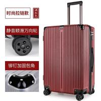 万向轮拉杆行李箱女学生密码箱男时尚结实耐用旅行箱箱登机箱|酒红色[防撞包角809] 30寸[特大容量]