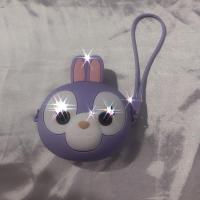 零钱包米奇饭卡包女熊带挂绳抖音同款学生证件可妮兔硅胶韩国布朗|芭蕾兔 挂绳+银色链条