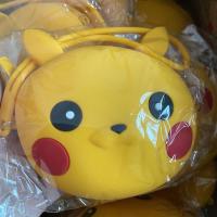 零钱包米奇饭卡包女熊带挂绳抖音同款学生证件可妮兔硅胶韩国布朗|皮卡丘 挂绳+银色链条