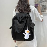 大容量双肩包韩版百搭ins风森系简约书包女大学生工装旅行手提包