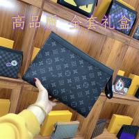 新款大牌男士手拿包大容量商务手包潮牌老花信封包时尚手抓包潮