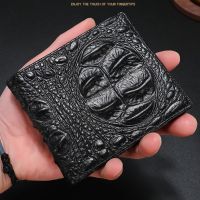 PLAYBOY]时尚休闲商务钱包钱夹[/短款钱包男士|鳄鱼头层牛皮钱包