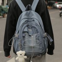 双肩包新款ins大容量大学生书包日系背包双肩包女森系简约书包女