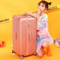 拉杆箱男容量50超大行李箱28寸特大女大号密码箱皮箱子旅行箱包60|玫瑰金-(加厚防暴拉链款) 28寸