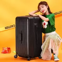 拉杆箱男容量50超大行李箱28寸特大女大号密码箱皮箱子旅行箱包60|时尚黑-(加厚防暴拉链款) 38寸