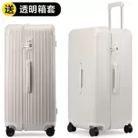 拉杆箱包密码箱男皮箱子60寸32新款旅行箱学生大容量超大行李箱女|白色[加厚防暴拉链款] 20寸
