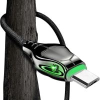 带灯蛇形数据线快充vivo安卓乐视手机加长typec充电线 [有灯]安卓梯形口 0.3米[单条装]