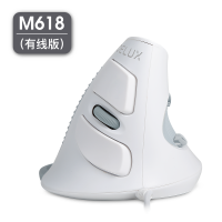 垂直鼠标无线有线静音电脑立式办公家用人体工程学设计师鼠标 有线白色（静音版）