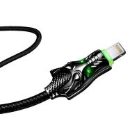 数据线快充适用5s/6/6s加长vivo手机充电线安卓 黑神龙-[带灯] 100(厘米)*