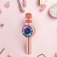 2020升级版无线话筒蓝牙麦克风手机全民k歌神器儿童专用ktv一体机 玫瑰金 [全套配件+三米电视专用连接线]