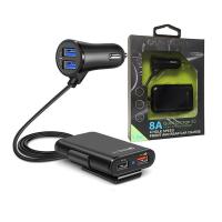 车载手机充电器快充前后排一拖四车充头多功能点烟器|前后排一拖四[两口快充] 标配