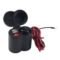 摩托车手机充电器usb车载多功能12v充电器点烟防水踏板改装配件|双USB(配送点烟器)