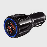 车充车载充12v 24v点烟器头多功能双usb快充车载充电器|黑色双USB快充 送3A1米苹果快充线