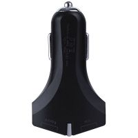 手机车载充电器编织数据线一拖三安全锤多功能车充双usb苹果安卓|战斗机车充黑色