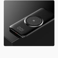 自带四线10000毫安移动电源华为苹果vivooppo手机通用无线充电宝|黑色自带四线无线充 20000毫安