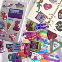 韩国ins thence风镭射hologram复古装饰笔记本电脑ipad手机壳贴纸