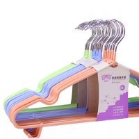 40只送10只加粗成人衣架子浸塑衣架防滑衣撑不锈钢铁丝儿童衣架挂