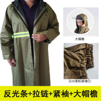 雨衣长款连体式防暴雨全身成人男女加厚帆布徒步大褂环|加厚帆布华达尼[拉链+门襟]升级款 XXXL160--170cm身高