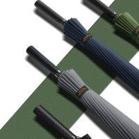 24骨大号防风雨伞长柄男士商务晴雨伞直杆复古男女两用双人伞