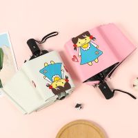 晴雨两用黑胶卡通雨伞男女学生幼儿园卡通全自动防水套长柄晴雨伞