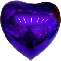 卡通气球儿童玩具飘空气球球氦气球飞天铝膜18寸桃心|紫色50个