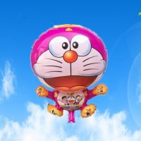 机器猫叮当猫卡通气球飘空球升空球混批|叮当猫粉色 20个