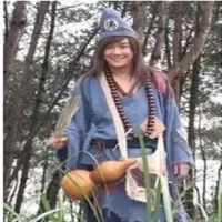 2020新款古装济公和尚服装外套帽子葫芦扇子佛珠全套装电视剧|蓝色衣服拍就送葫芦佛珠扇 cm