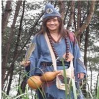 2020新款古装济公和尚服装外套帽子葫芦扇子佛珠全套装电视剧|蓝色衣服拍就送葫芦佛珠扇 120cm