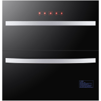 橱柜消毒柜家用嵌入式三层120l厨房小型镶嵌式消毒碗柜|两层120升ZTD120-10D银色拉手