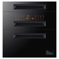 橱柜消毒柜家用嵌入式三层120l厨房小型镶嵌式消毒碗柜|三层16键S6-1黑色拉手+童锁304#新款