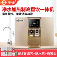 净水器加热一体机RO反渗透过滤直饮机家用厨房壁挂式饮水|升级冰热一体香槟金+矿物水+果蔬消毒 上门安装[有师傅上门安装]