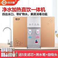 净水器家用直饮加热一体机RO反渗透纯水机厨房壁挂式饮水|标准款加热一体金色+矿物水+果蔬消毒 上门安装(有师傅上门安装)