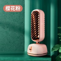 guman小风扇喷雾小空调夏天桌面便携式摇头小型电风扇台式usb迷你静音加湿器二合|[樱花粉]90°广角摇头?纳米冰雾.
