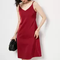纯色吊带裙女夏外穿醋酸性感长裙缎面打底西装内搭气质连衣裙