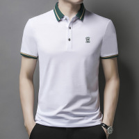 短袖T恤男士2021夏季新款中年翻领polo衫潮休闲半袖体恤宽松t基